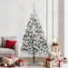 Kunstig juletre med 300 LED Hvit 210 cm PVC og Stål og Plast
