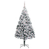 Kunstig juletre med 300 LED grønn 210 cm PVC og Stål og Plast