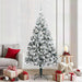 Kunstig juletre med 300 LED Hvit 210 cm PVC og Stål og Plast