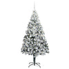 Kunstig juletre med 300 LED grønn 210 cm PVC og Stål og Plast