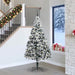 Kunstig juletre med 300 LED Hvit 240 cm PVC og Stål og Plast