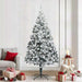 Kunstig juletre med 300 LED Hvit 240 cm PVC og Stål og Plast