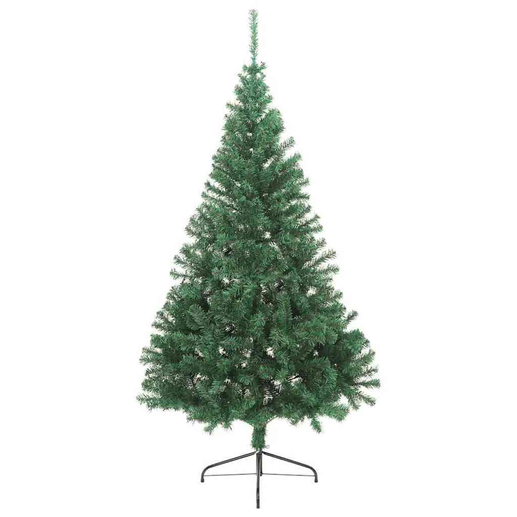 Kunstig Forhåndsopplyst Juletre med 300 LED grønn 180 cm PVC