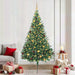 Kunstig Forhåndsopplyst Juletre med 300 LED grønn 210 cm PVC