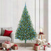 Kunstig Forhåndsopplyst Juletre med 300 LED grønn 210 cm PVC