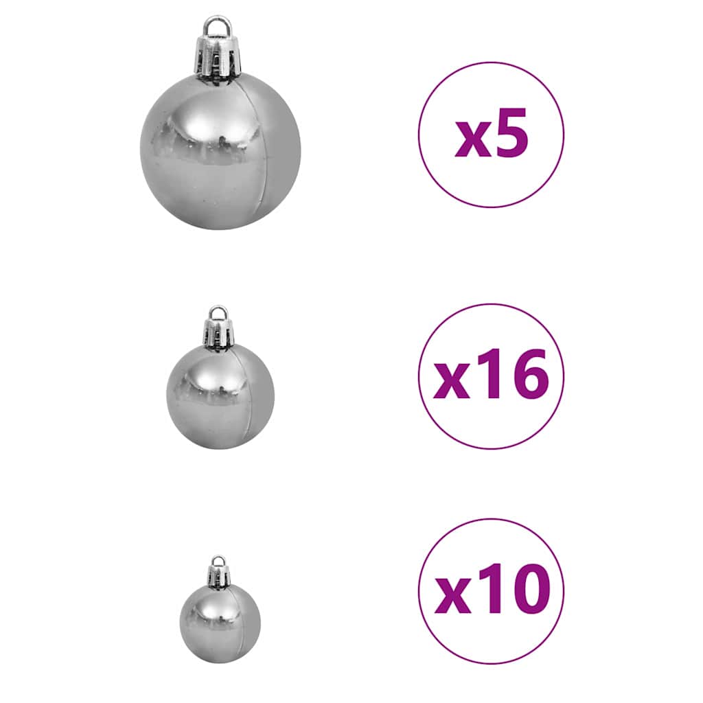 Kunstig Forhåndsopplyst Juletre med 300 LED grønn 240 cm PVC
