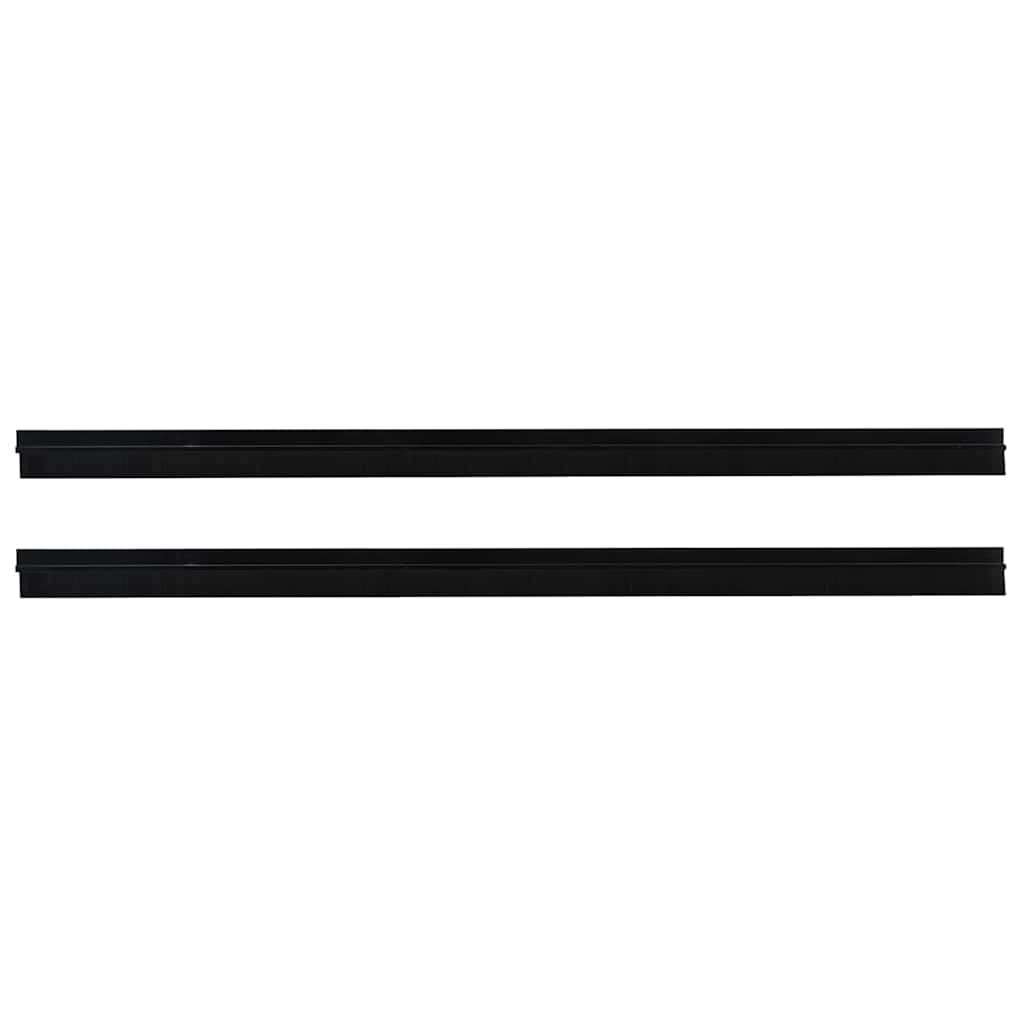 Selvhäftende dørbørstetninger 2 pcs Svart 100 cm