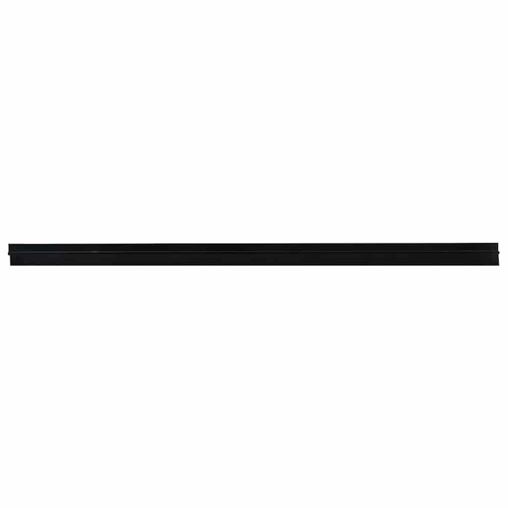 Selvhäftende dørbørstetninger 12 pcs Svart 100 cm
