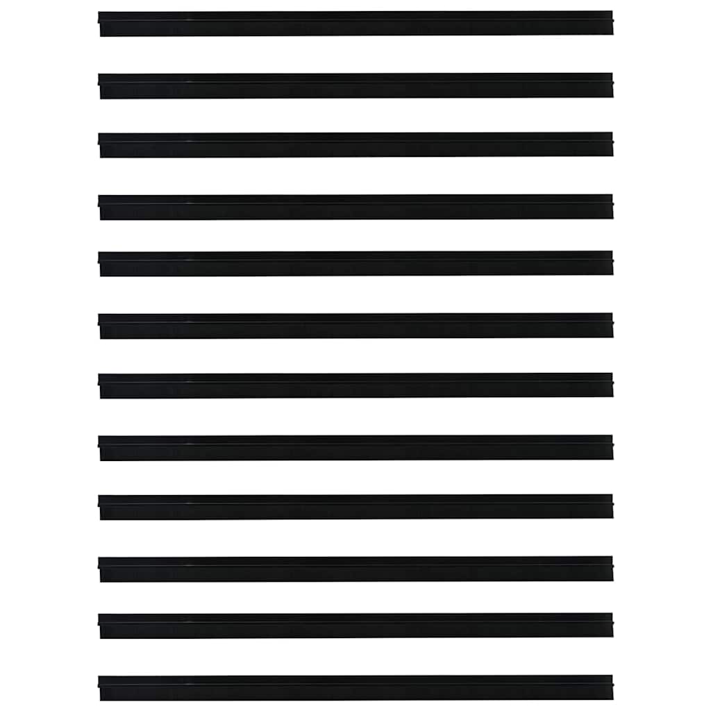 Selvhäftende dørbørstetninger 12 pcs Svart 100 cm
