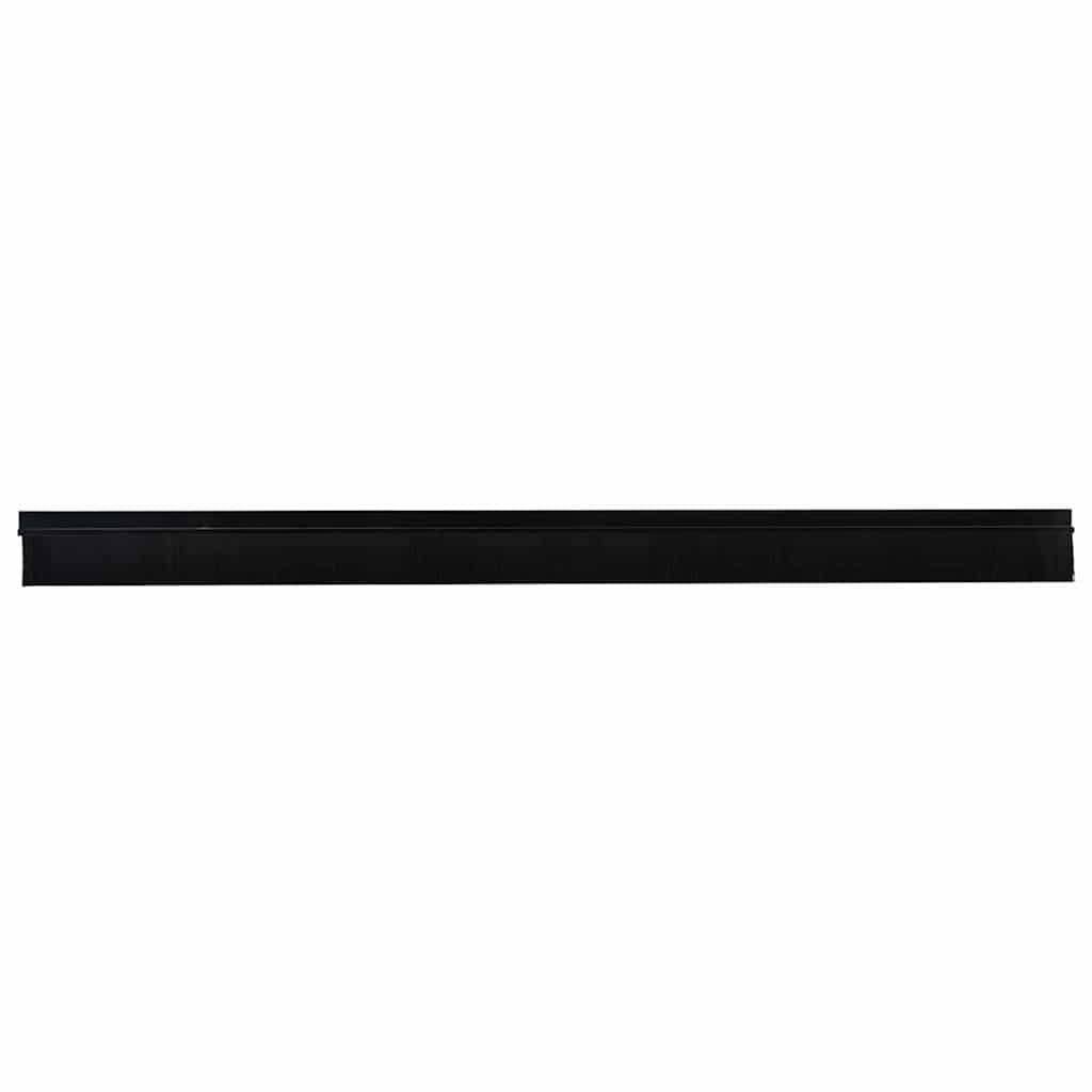 Selvhäftende dørbørstetninger 12 pcs Svart 100 cm