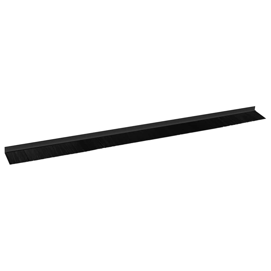 Selvhäftende dørbørstetninger 6 pcs Svart 100 cm