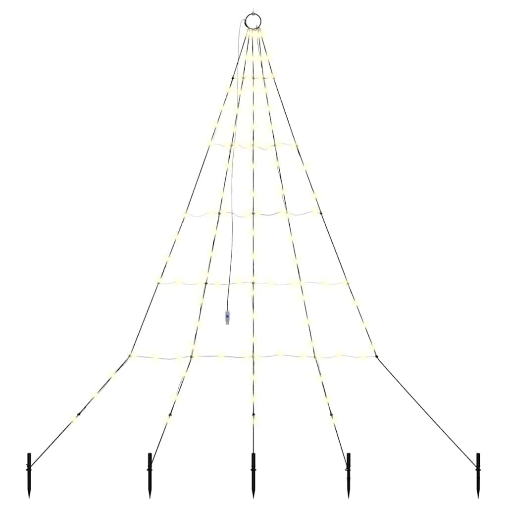 LED Juletre med Bakkepler med 112 LED Varmhvit 182 cm Metall