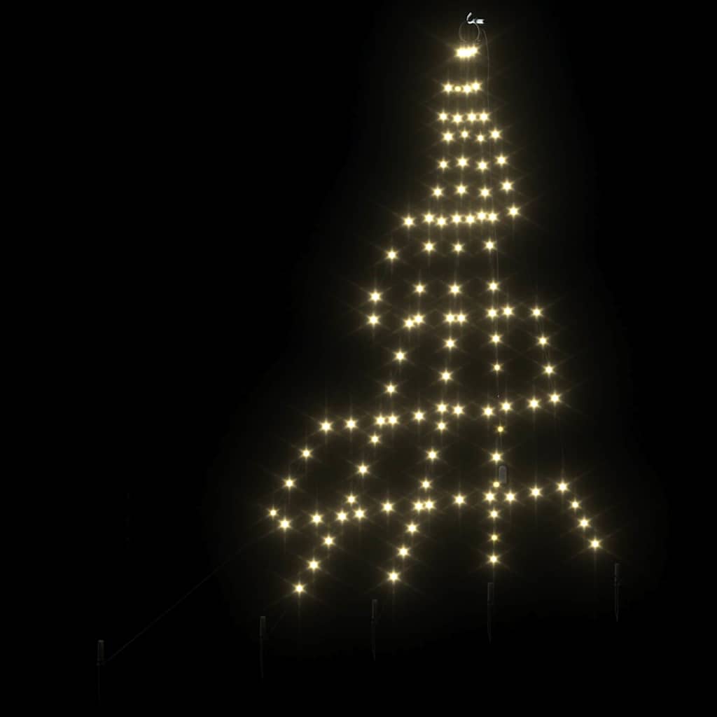 LED Juletre med Bakkepler med 112 LED Varmhvit 182 cm Metall