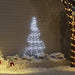 LED Juletre med Bakkepler med 112 LED Kaldhvit 182 cm Metall vidaXL