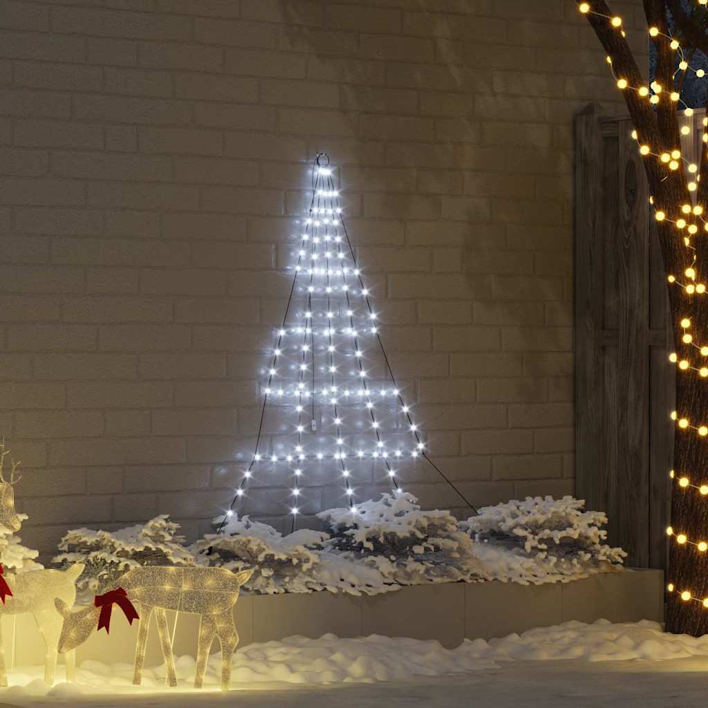 LED Juletre med Bakkepler med 112 LED Kaldhvit 182 cm Metall vidaXL