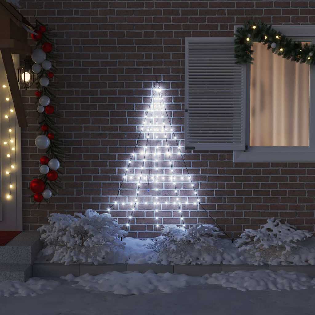 LED Juletre med Bakkepler med 112 LED Kaldhvit 182 cm Metall vidaXL