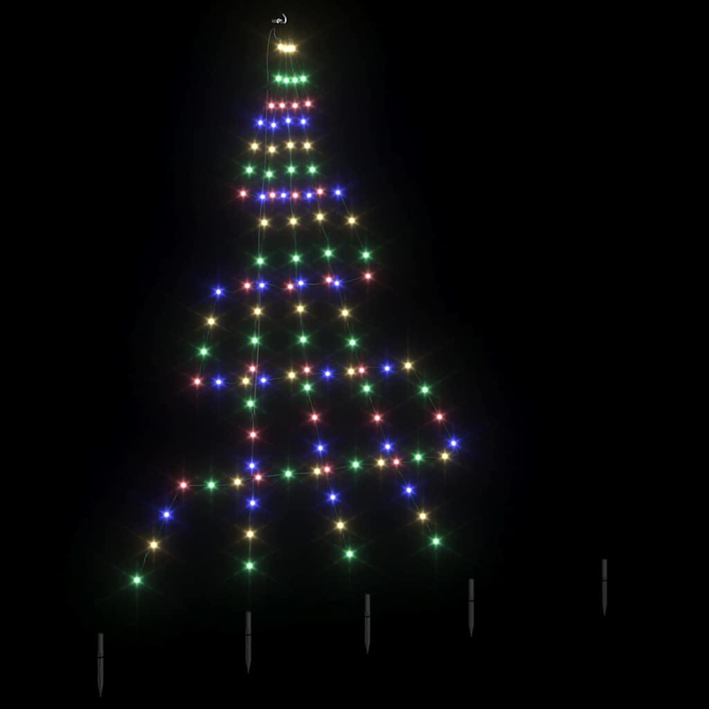 LED Juletre med Bakkepler med 112 LED Flerfarget 182 cm Metall