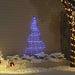 LED Juletre med Bakkepler med 112 LED Blå 182 cm Metall