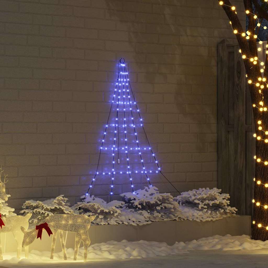 LED Juletre med Bakkepler med 112 LED Blå 182 cm Metall