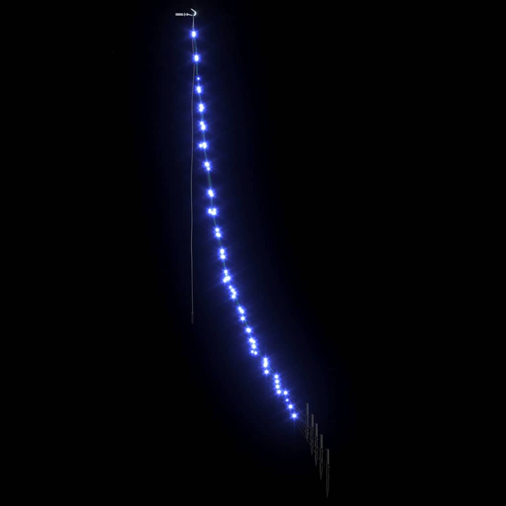 LED Juletre med Bakkepler med 112 LED Blå 182 cm Metall