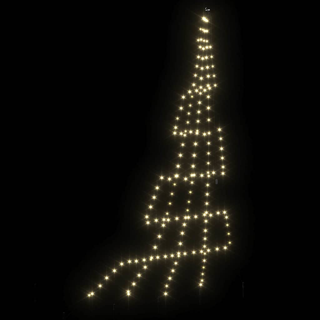 LED Juletre med Bakkepler med 168 LED Varmhvit 306 cm Metall