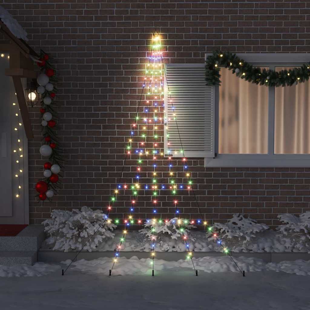 LED Juletre med Bakkepler med 168 LED Flerfarget 306 cm Metall