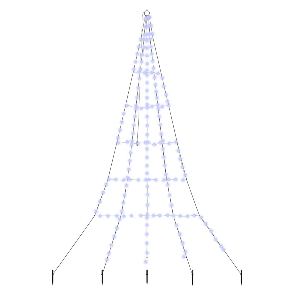 LED Juletre med Bakkepler med 168 LED Blå 306 cm Metall