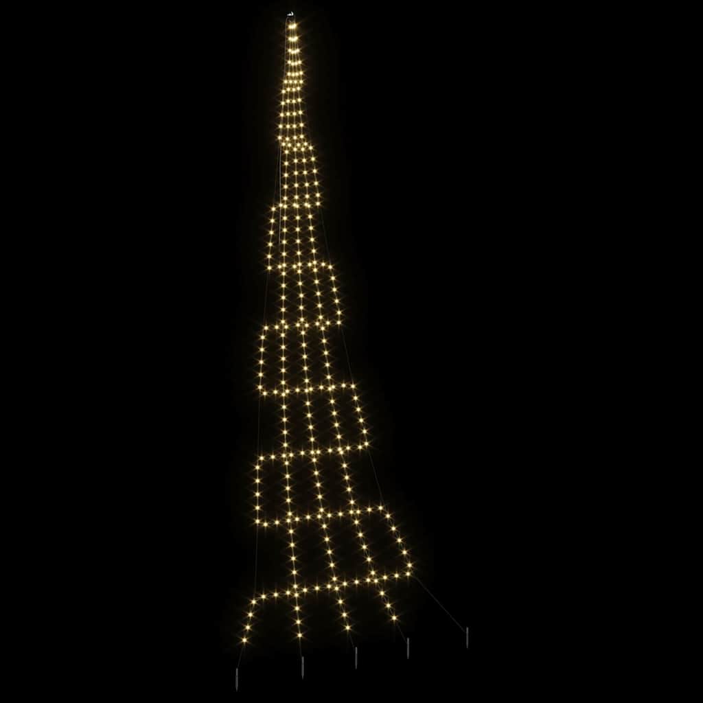 LED Juletre med Bakkepler med 276 LED Varmhvit 511 cm Metall