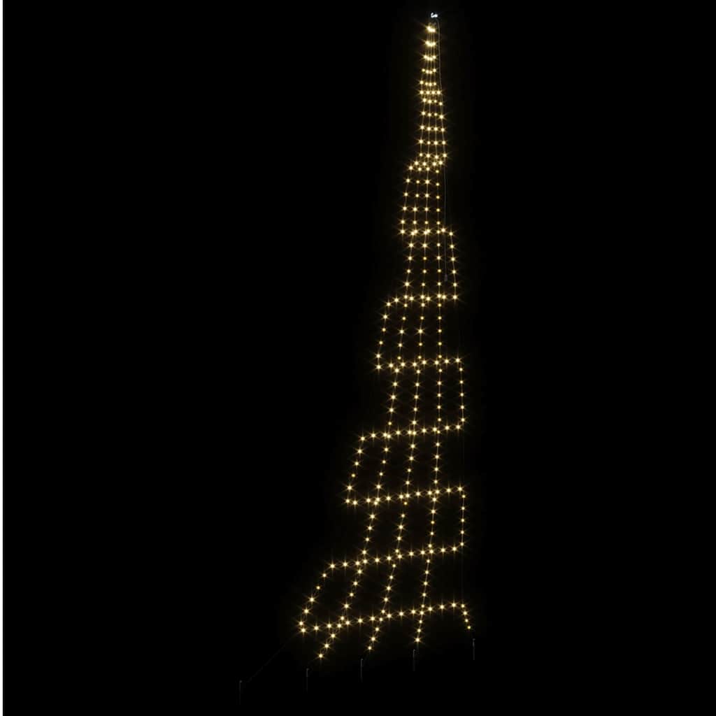 LED Juletre med Bakkepler med 276 LED Varmhvit 511 cm Metall