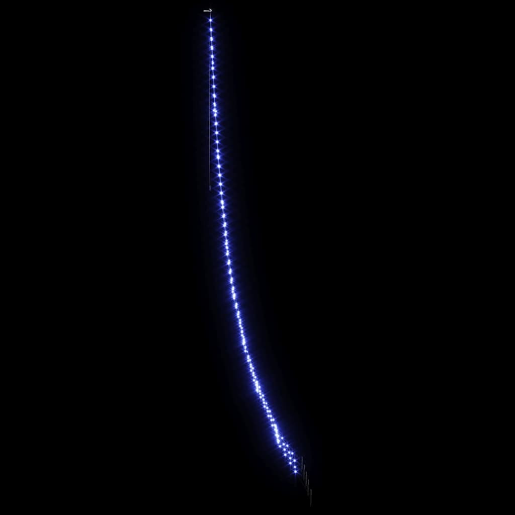 LED Juletre med Bakkepler med 276 LED Blå 511 cm Metall