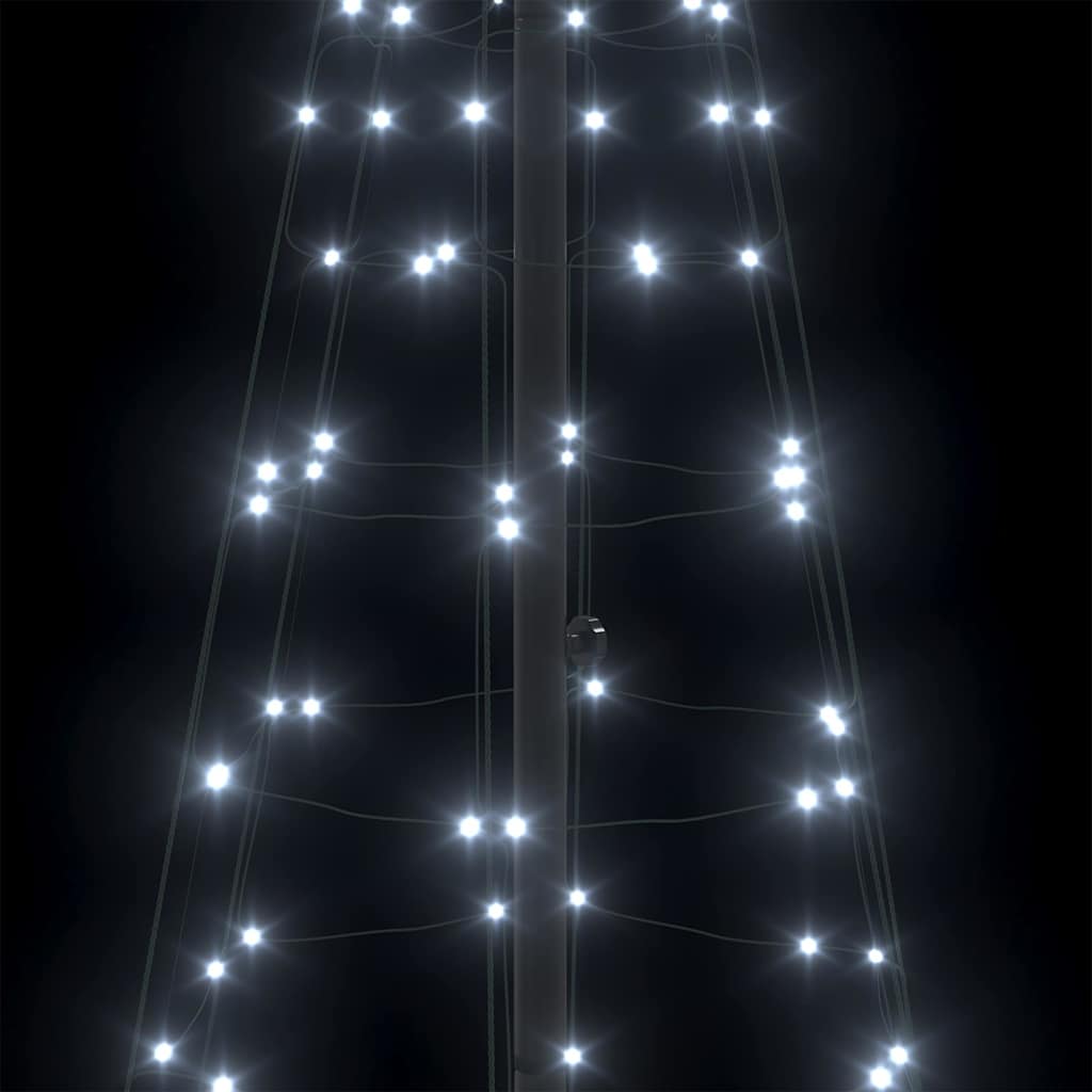 LED Juletre med Bakkepler med 390 LED Kaldhvit 250 cm Jern