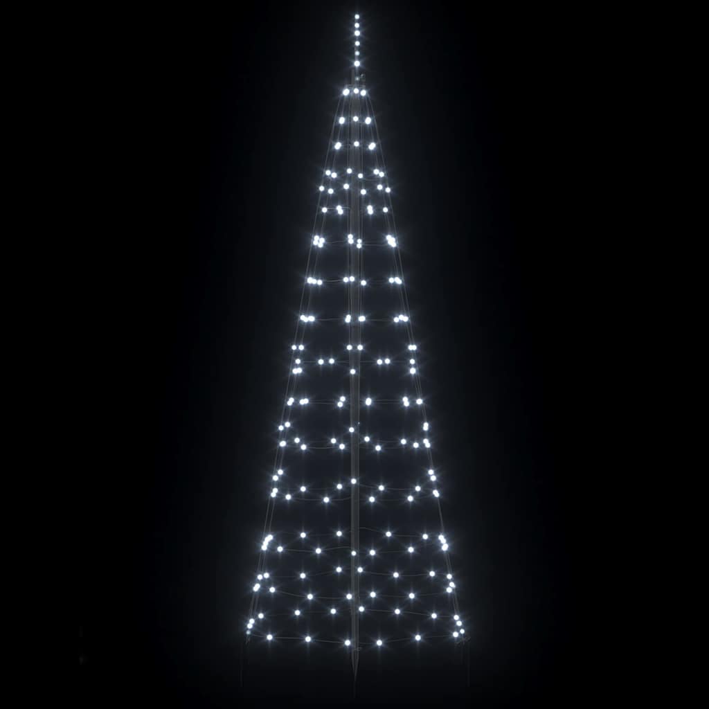 LED Juletre med Bakkepler med 390 LED Kaldhvit 250 cm Jern
