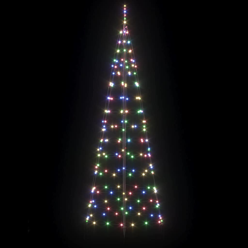 LED Juletre med Bakkepler med 390 LED Flerfarget 250 cm Jern