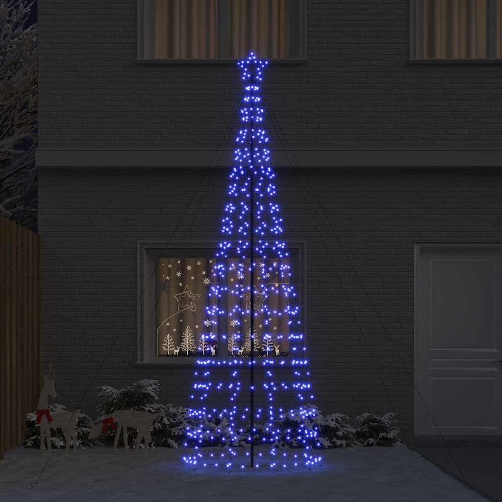 LED Juletre med Bakkepler med 800 LED Blå 400 cm Jern