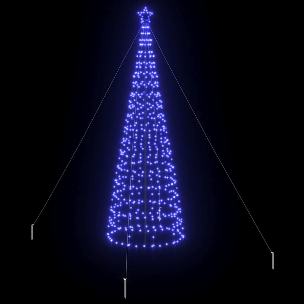 LED Juletre med Bakkepler med 800 LED Blå 400 cm Jern
