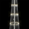 LED juletre med 230 LED Varmhvit 51 x 51 x 190 cm Metall