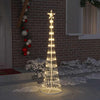 LED juletre med 230 LED Varmhvit 51 x 51 x 190 cm Metall