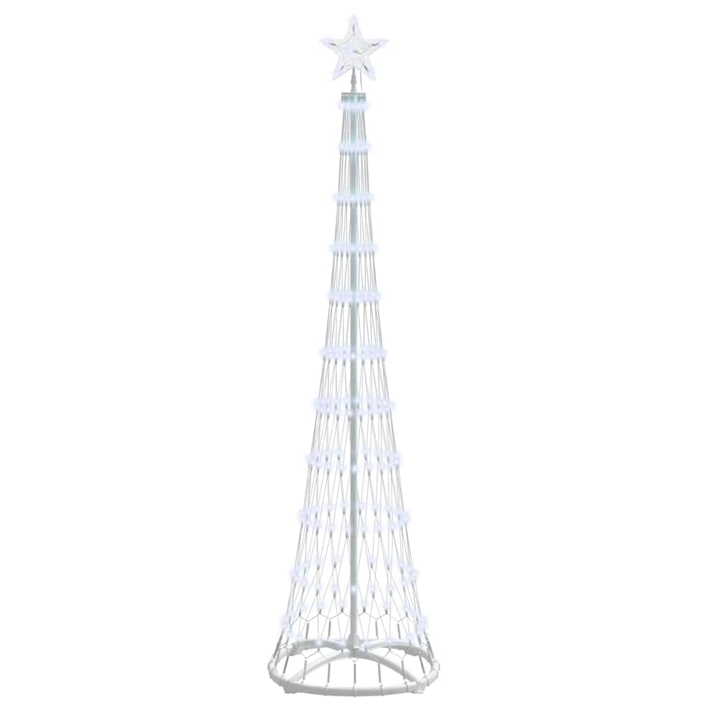LED juletre med 230 LED Kaldhvit 51 x 51 x 190 cm Metall