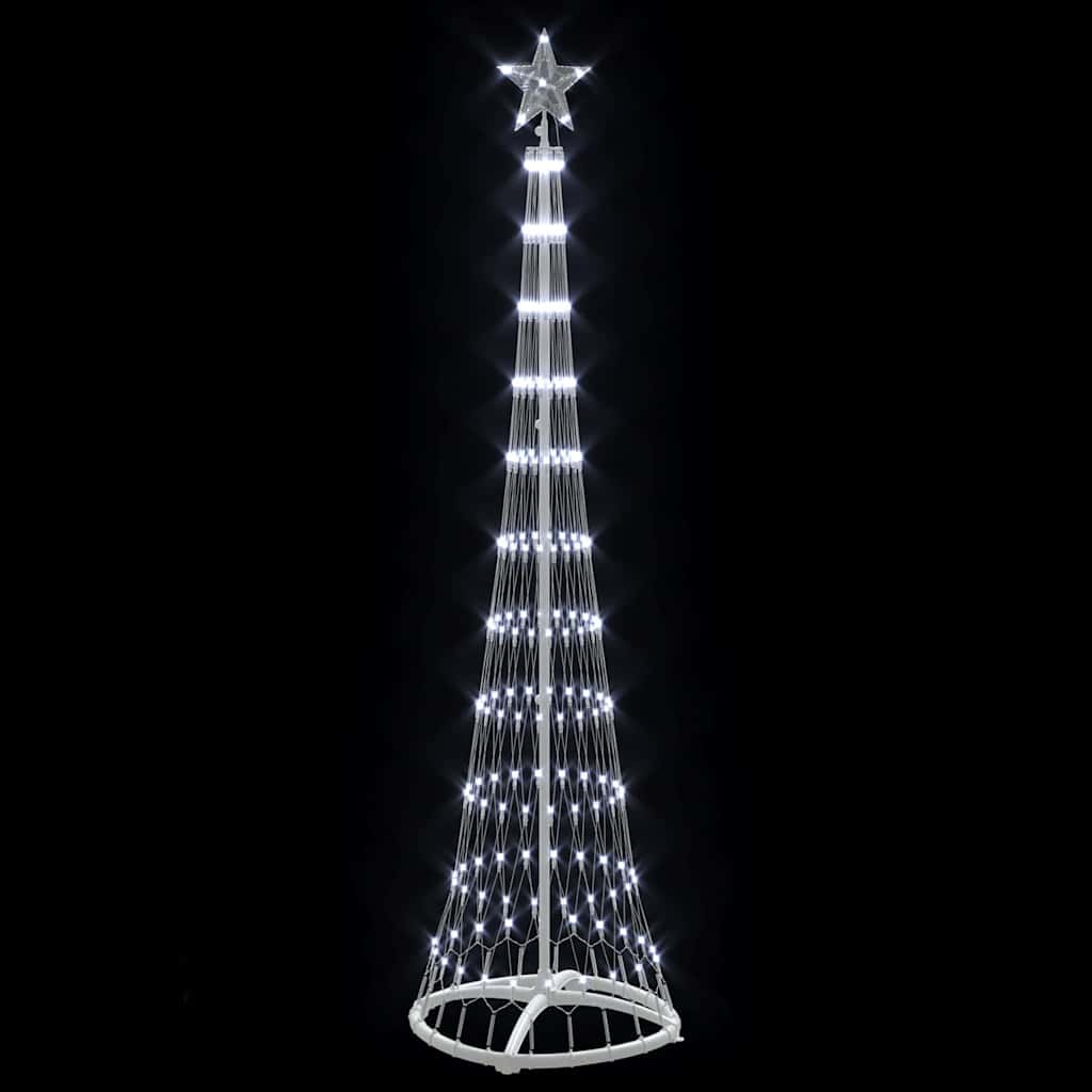 LED juletre med 230 LED Kaldhvit 51 x 51 x 190 cm Metall
