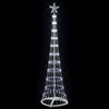 LED juletre med 230 LED Kaldhvit 51 x 51 x 190 cm Metall