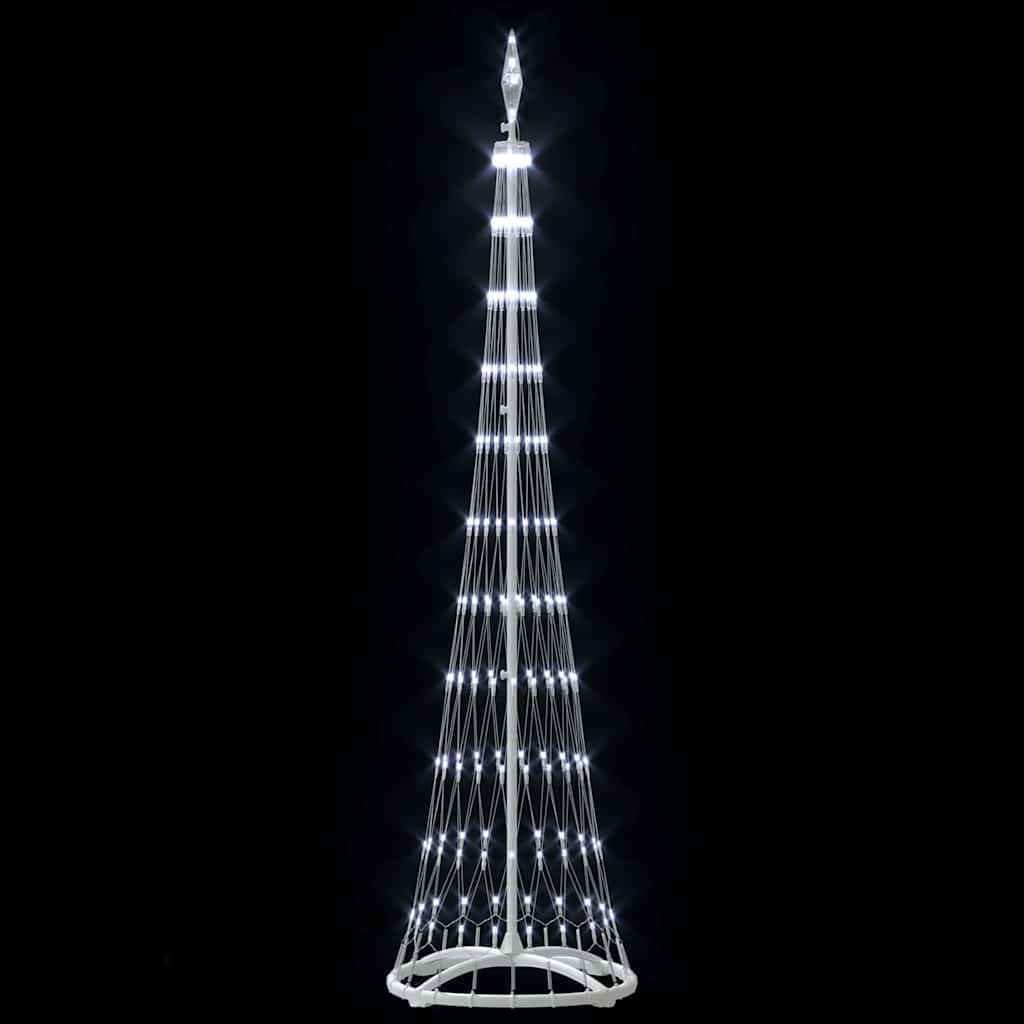 LED juletre med 230 LED Kaldhvit 51 x 51 x 190 cm Metall