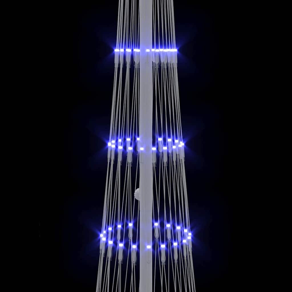 LED juletre med 230 LED med stativ Blå 51 x 51 x 190 cm Metall
