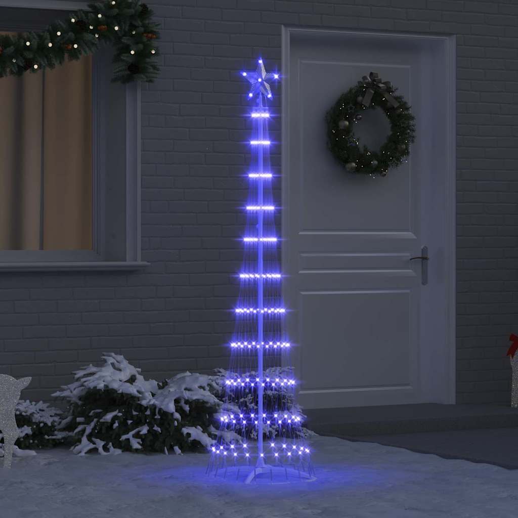 LED juletre med 230 LED med stativ Blå 51 x 51 x 190 cm Metall