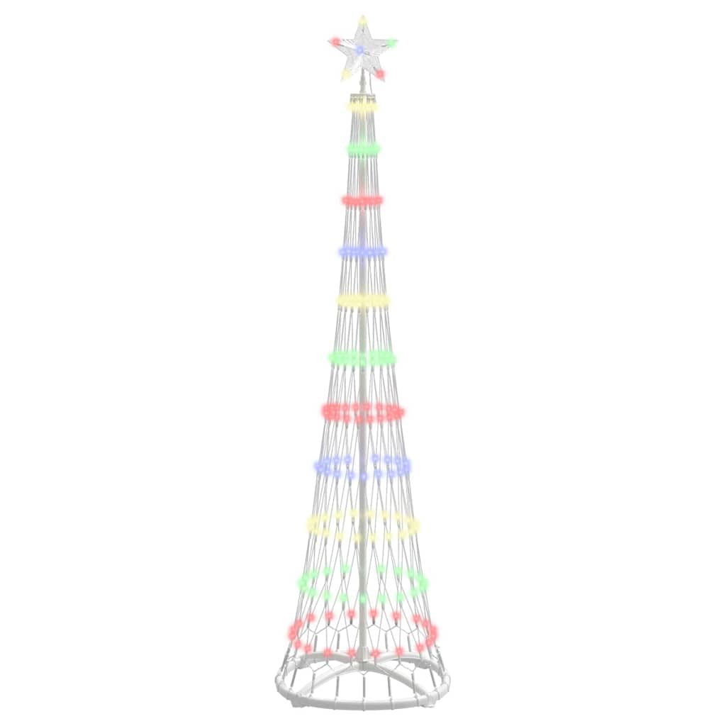 LED juletre med 230 LED Flerfarget 51 x 51 x 190 cm Metall