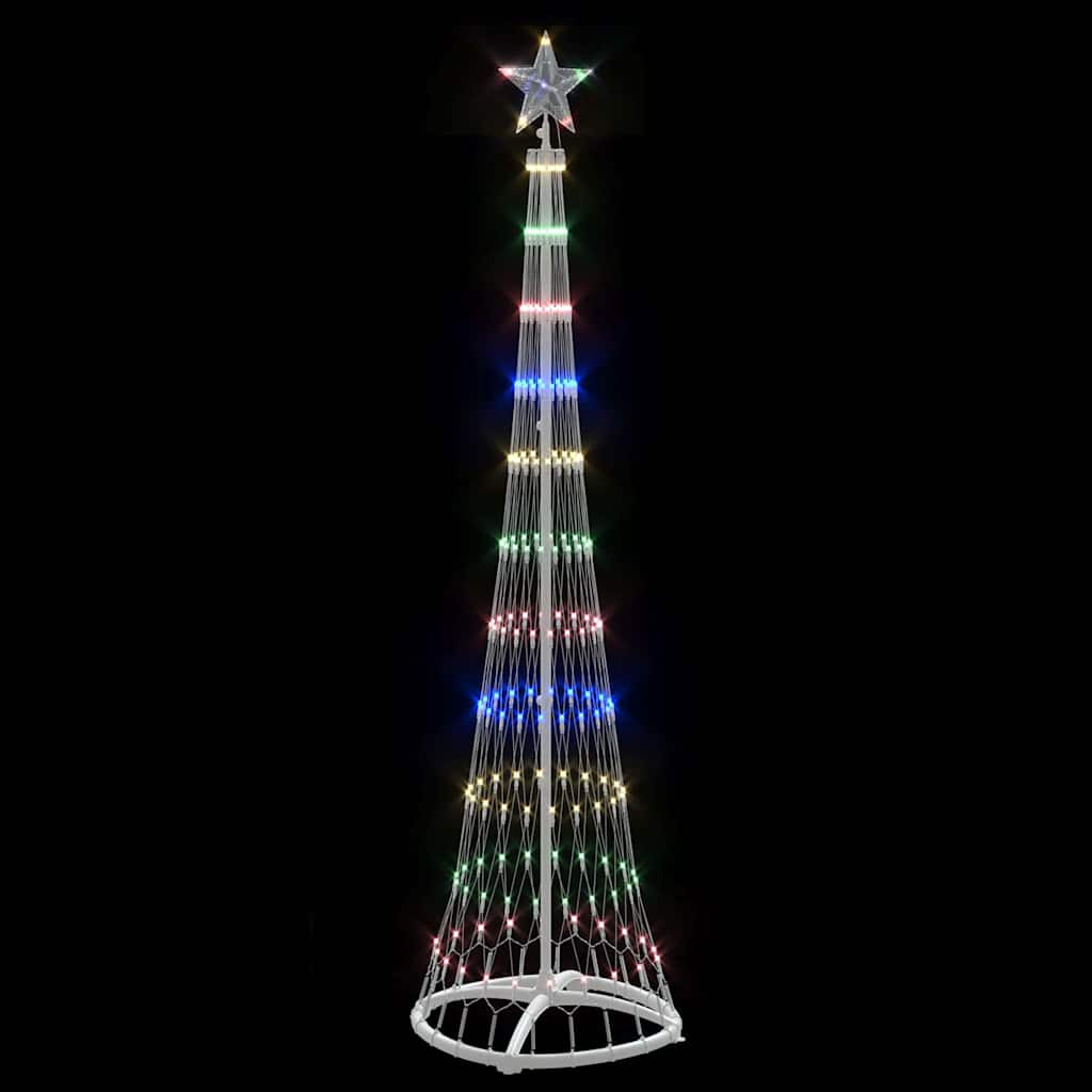 LED juletre med 230 LED Flerfarget 51 x 51 x 190 cm Metall