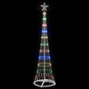 LED juletre med 230 LED Flerfarget 51 x 51 x 190 cm Metall