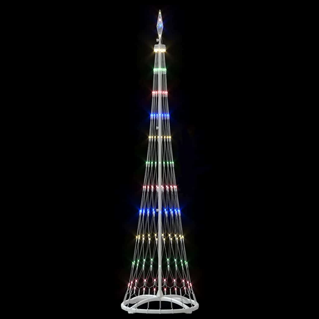 LED juletre med 230 LED Flerfarget 51 x 51 x 190 cm Metall