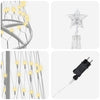 LED juletre med 290 LED Varmhvit 70 x 70 x 250 cm Metall
