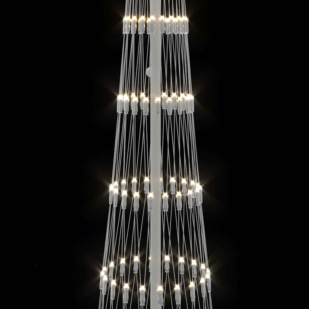 LED juletre med 290 LED Varmhvit 70 x 70 x 250 cm Metall