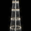 LED juletre med 290 LED Varmhvit 70 x 70 x 250 cm Metall
